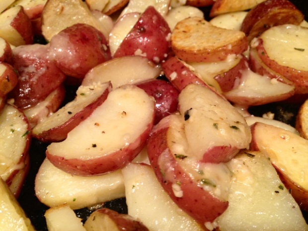 Parmesan Garlic Roasted Potatoes finished