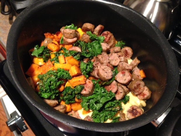 mac & cheese with butternut squash kale sausage ingredients