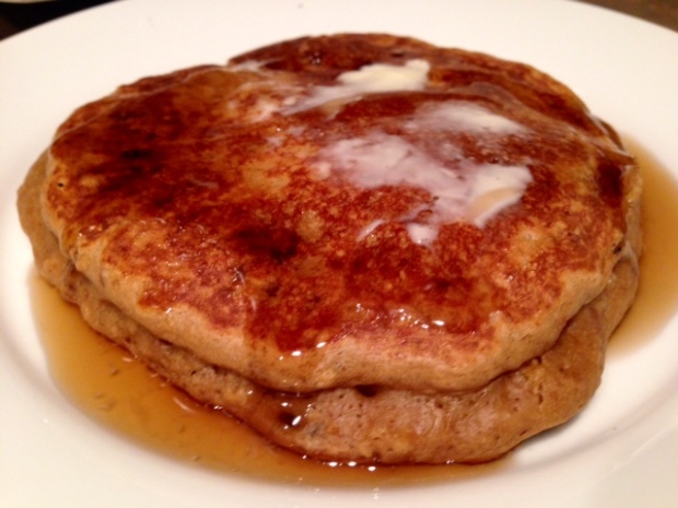 Coffee Pancakes with Syrup
