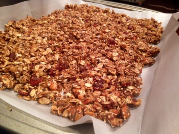 quinoa nut maple granola assembled