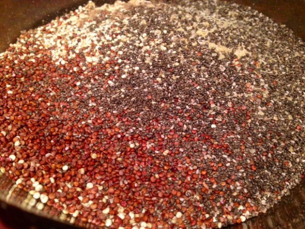 quinoa nut maple granola grains