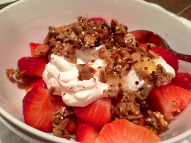 Quinoa Nut Maple Granola with Yogurt & Strawberries 2