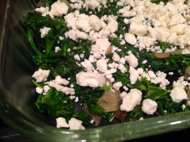 spinach kale & feta egg casserole feta