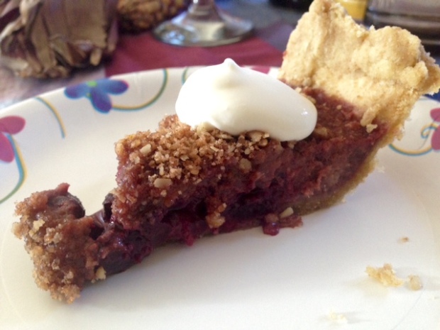Bing Cherry Pie with Streusel
