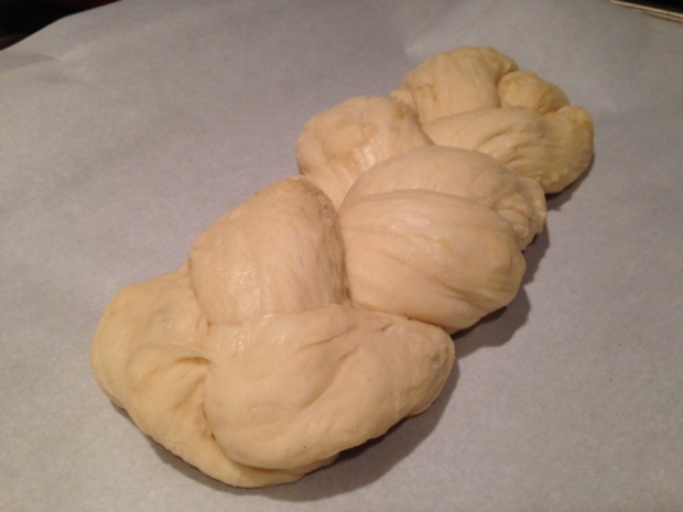 easy awesome challah bread dough braided closeup