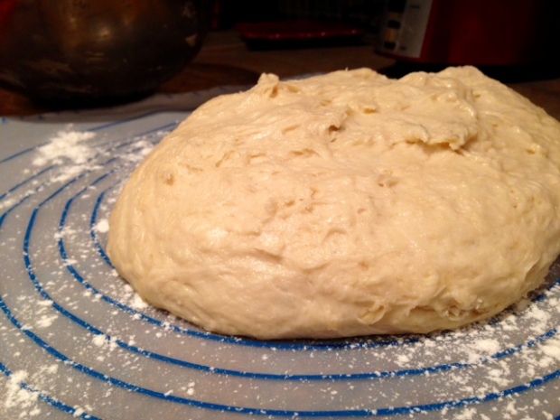 easy awesome challah bread dough floured
