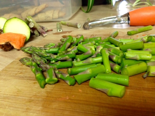 risotto primavera asparagus diced