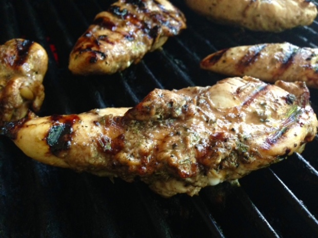 grilled honey balsamic chicken grilling