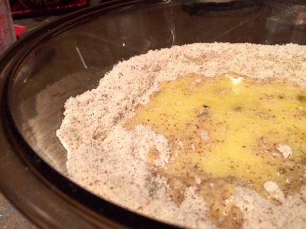 gluten-free garlic cheddar biscuits wet & dry ingredients