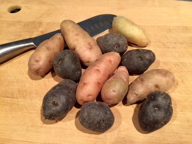 roasted carrots & potatoes with turmeric fingerling potatoes