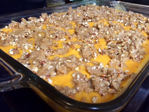 Mom's Sweet Potato Casserole, her must-have for Thanksgiving. None of that marshmallow nonsense here.